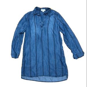 Anthropologie Cloth & Stone chambray striped tunic/dress